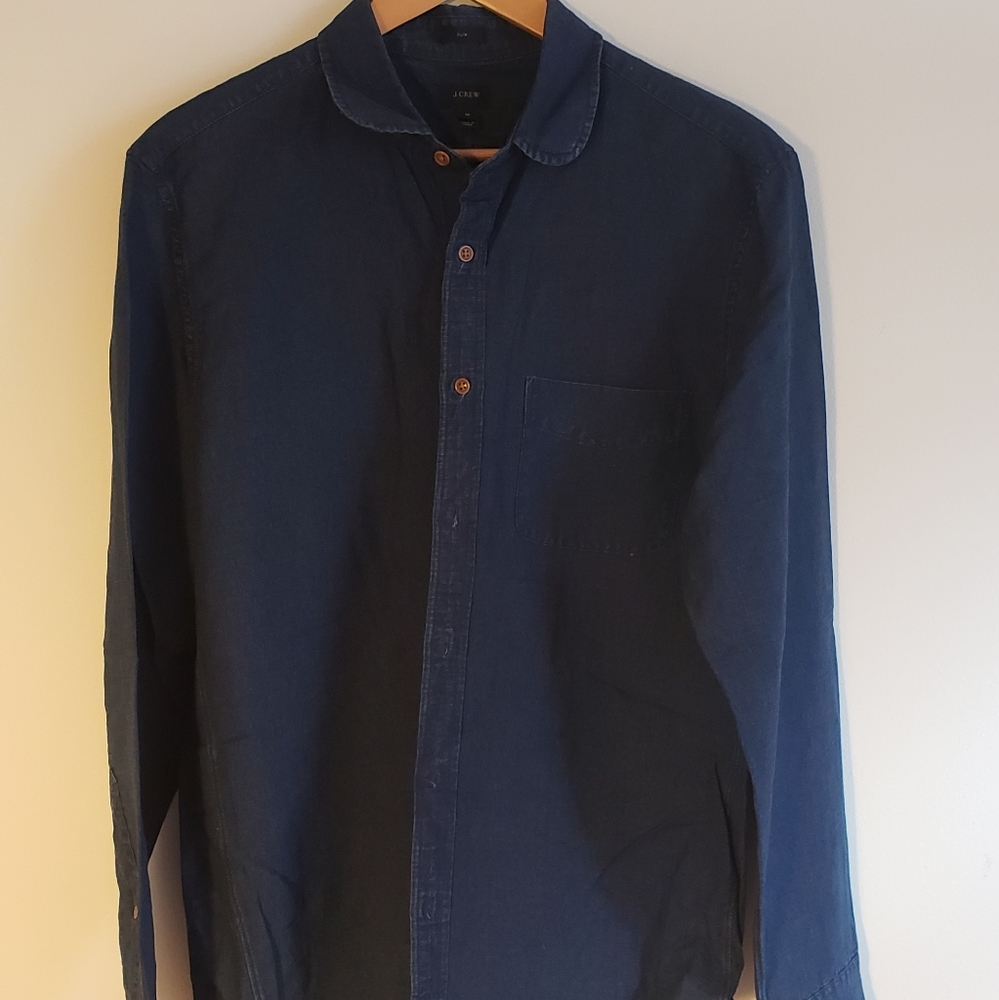 J. Crew Indigo Cotton dress shirt